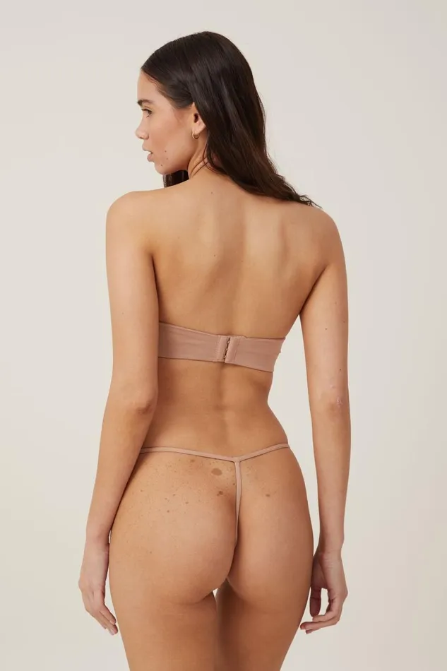 Women Bras Cotton On Everyday Lace Strapless Push Up 2 Bra Maple Sugar