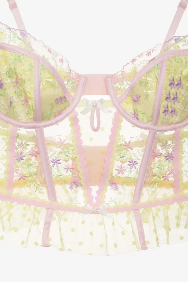 Women Buttercup Bunches Bustier Yellow For Love and Lemons Lingerie