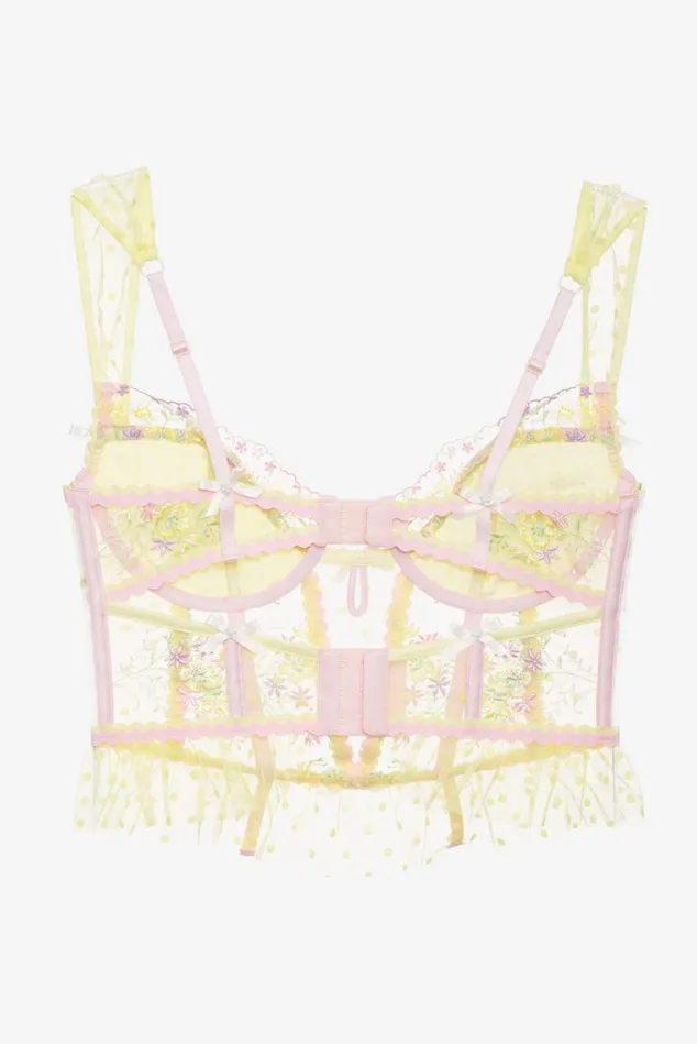 Women Buttercup Bunches Bustier Yellow For Love and Lemons Lingerie