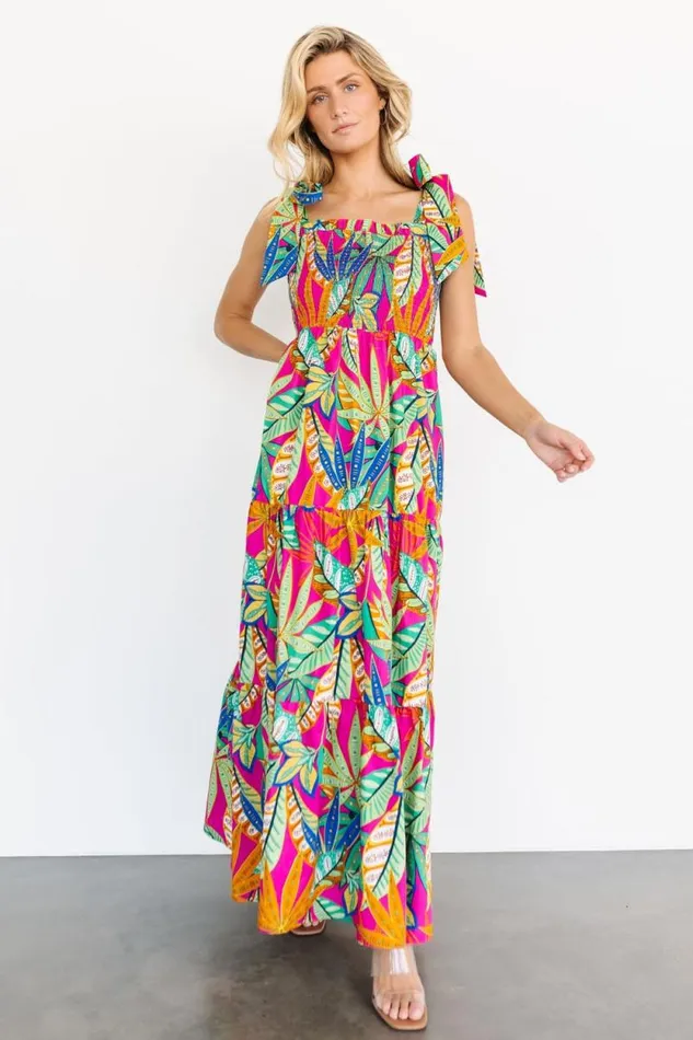 Women Cabana Maxi Dress Green Fuchsia Multi Baltic Born Maxi Dresses Women Cabana Maxi Dress Green Fuchsia Multi Baltic Born Maxi Dresses
