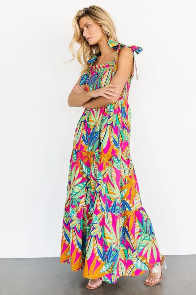 Women Cabana Maxi Dress Green Fuchsia Multi Baltic Born Maxi Dresses Women Cabana Maxi Dress Green Fuchsia Multi Baltic Born Maxi Dresses