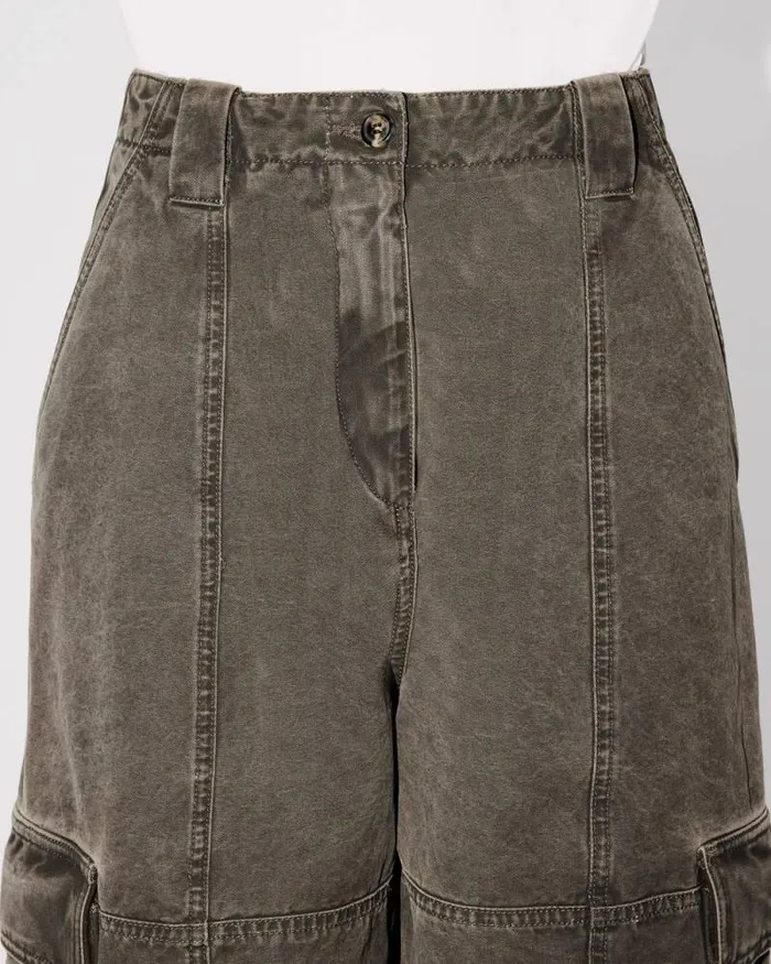 Women Cargo Pants In Cotton Canvas Taupe Kenzo Pants And Shorts