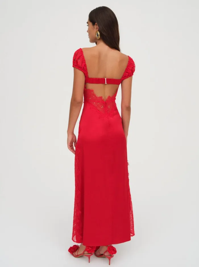 Women Casey Maxi Dress Red For Love and Lemons Dresses