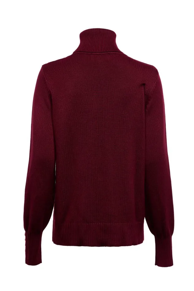 Women Chamonix Roll Neck Knit Wine Holland Cooper Knitwear Women Chamonix Roll Neck Knit Wine Holland Cooper Knitwear