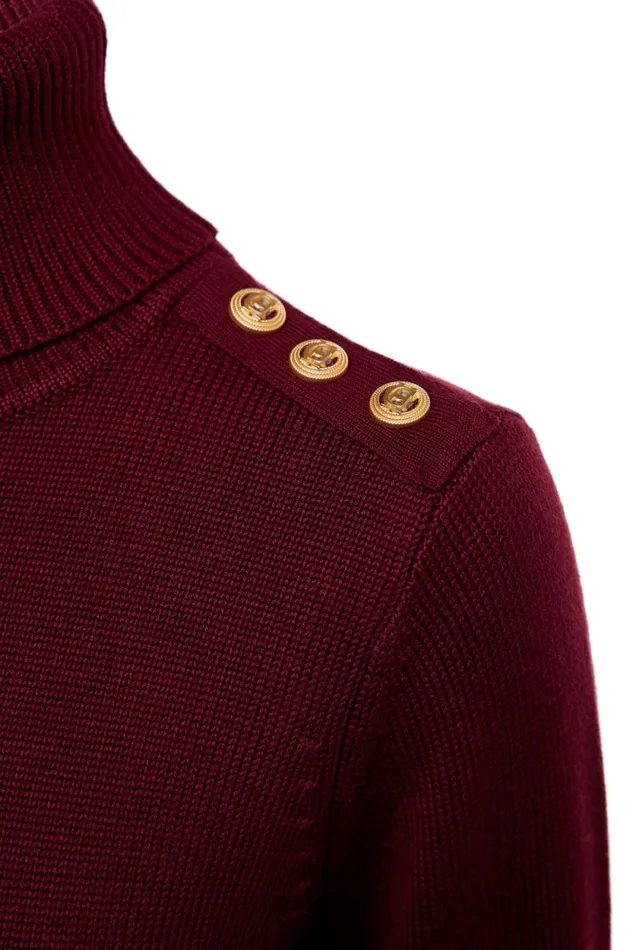 Women Chamonix Roll Neck Knit Wine Holland Cooper Knitwear Women Chamonix Roll Neck Knit Wine Holland Cooper Knitwear