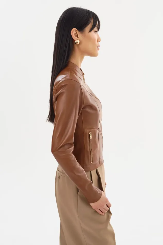 Women CHAPIN Reversible Leather Bomber Luggagegold LAMARQUE Leather Jackets Women CHAPIN Reversible Leather Bomber Luggagegold LAMARQUE Leather Jackets