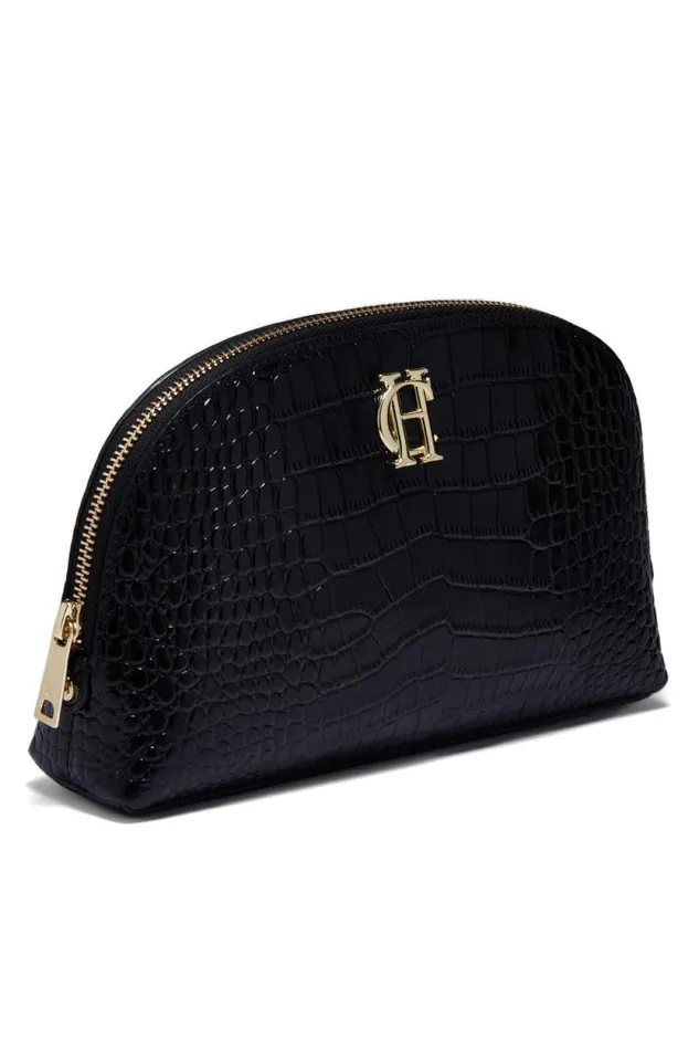 Women Chelsea Makeup Bag Black Croc Holland Cooper Makeup Bags Women Chelsea Makeup Bag Black Croc Holland Cooper Makeup Bags