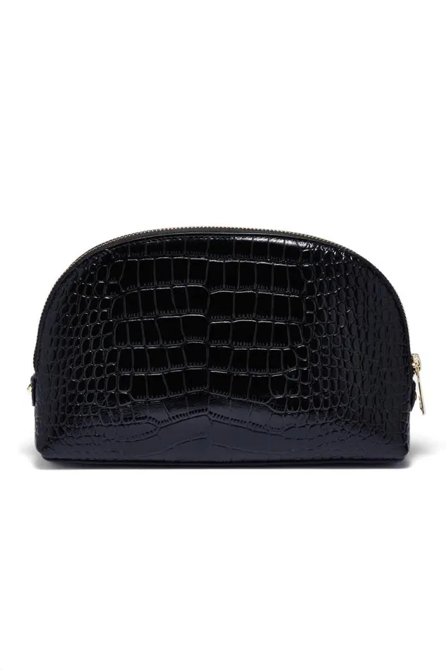 Women Chelsea Makeup Bag Black Croc Holland Cooper Makeup Bags Women Chelsea Makeup Bag Black Croc Holland Cooper Makeup Bags