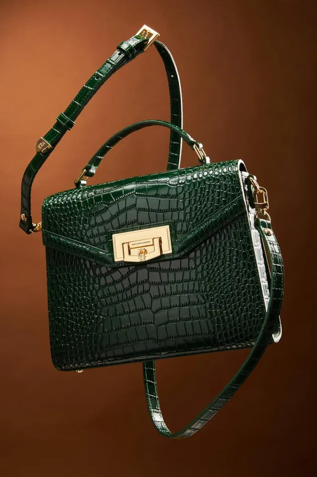 Women Cheltenham Bag Emerald Croc Holland Cooper Bags