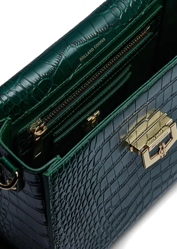 Women Cheltenham Bag Emerald Croc Holland Cooper Bags