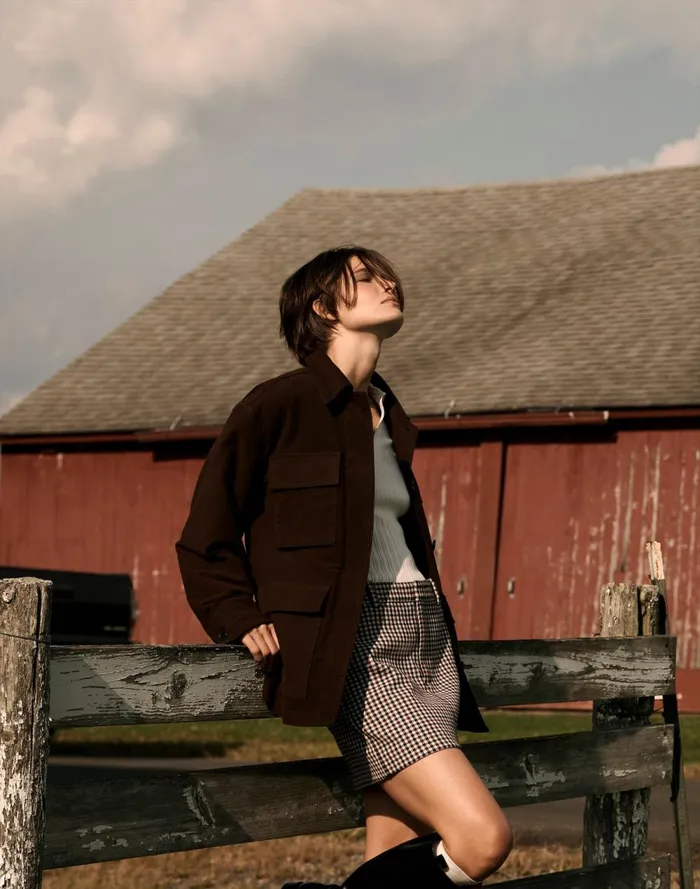 Women Coats Jackets Madewell FlapPocket Field Jacket Dark Chicory