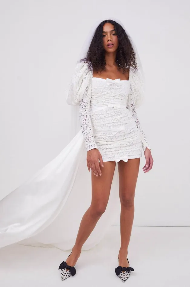 Women Colette Bridal Gown White For Love and Lemons Dresses