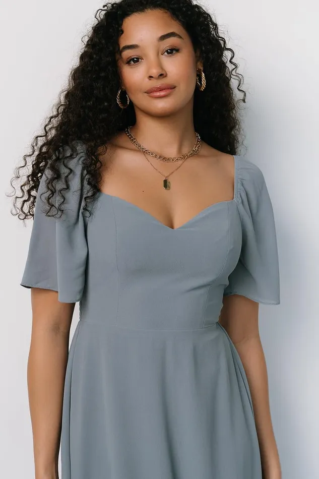 Women Colette Sweetheart Midi Dress Dusty Blue Baltic Born The Guest Edit Women Colette Sweetheart Midi Dress Dusty Blue Baltic Born The Guest Edit