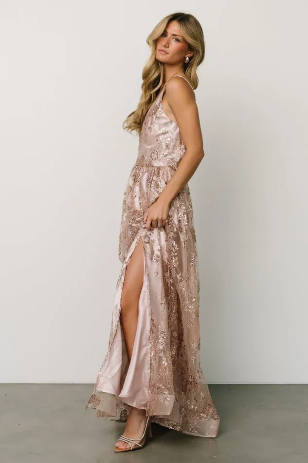 Women Cosette Sequin Shimmer Gown Rose Gold Baltic Born Tulle Styles Women Cosette Sequin Shimmer Gown Rose Gold Baltic Born Tulle Styles