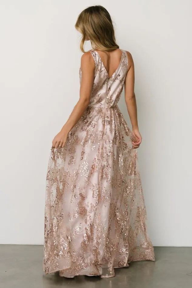 Women Cosette Sequin Shimmer Gown Rose Gold Baltic Born Tulle Styles Women Cosette Sequin Shimmer Gown Rose Gold Baltic Born Tulle Styles