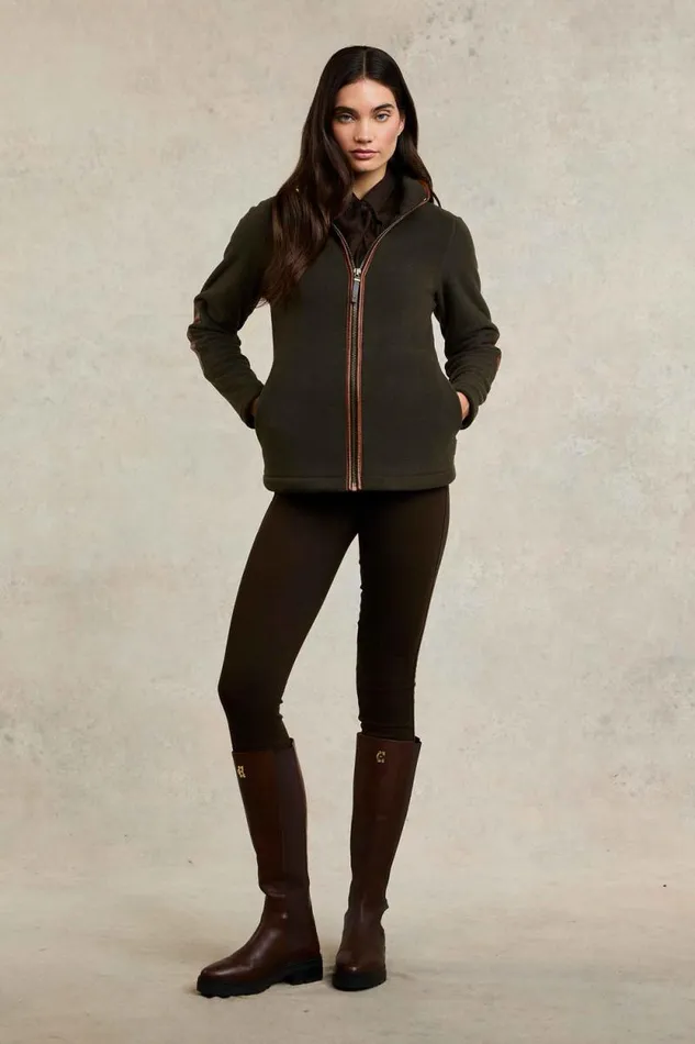 Women Country Fleece Jacket Khaki Holland Cooper Jackets