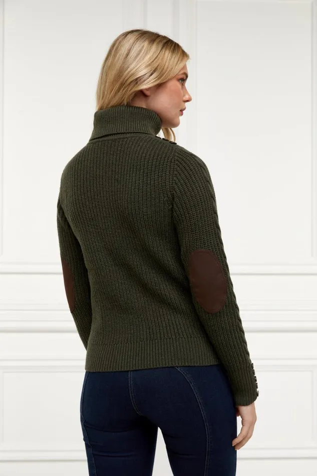 Women Country Roll Neck Knit Forest Green Holland Cooper Knitwear Women Country Roll Neck Knit Forest Green Holland Cooper Knitwear