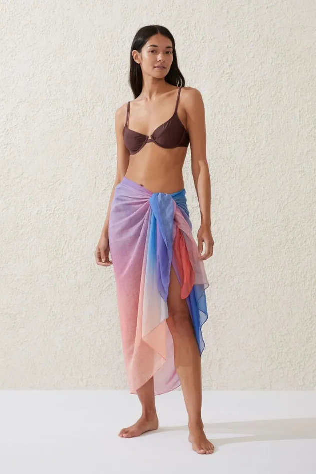 Women Cover Ups Cotton On Body Laguna Sarong Sierra Ombre Sunset