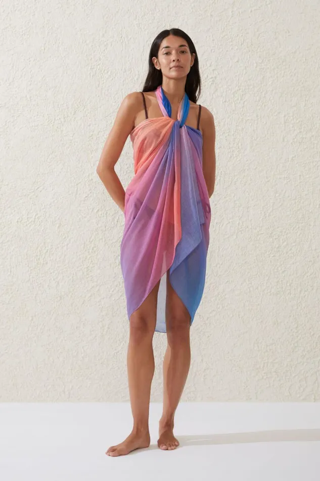 Women Cover Ups Cotton On Body Laguna Sarong Sierra Ombre Sunset