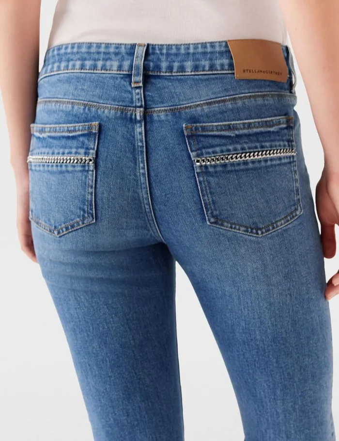 Women Cropped Skinny Jeans Blue Stella McCartney Pants And Shorts Women Cropped Skinny Jeans Blue Stella McCartney Pants And Shorts