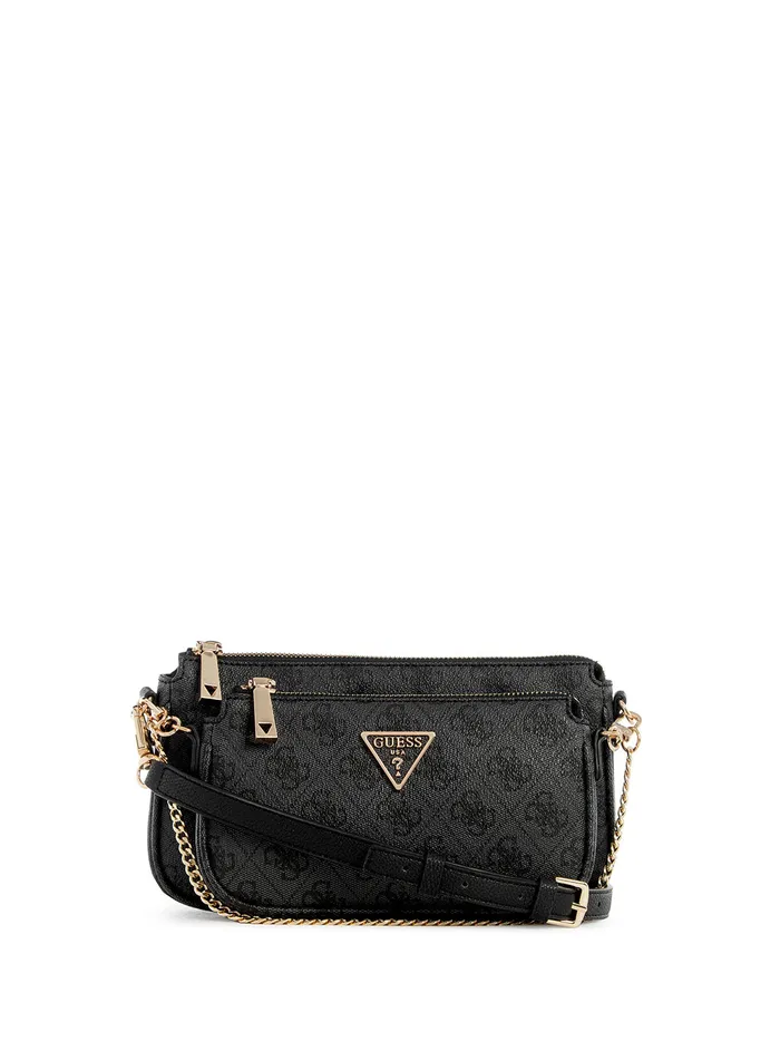 Women Crossbody GUESS Coal Logo Noelle Double Crossbody Bag