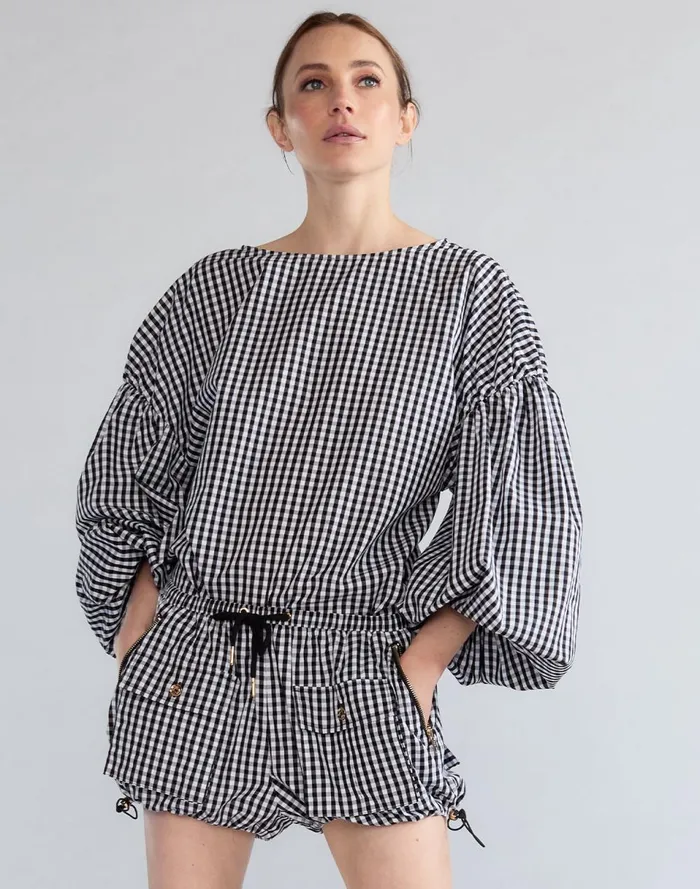 Women Cynthia Rowley Bottoms Geneva Gingham Cargo Shorts Bwgnh