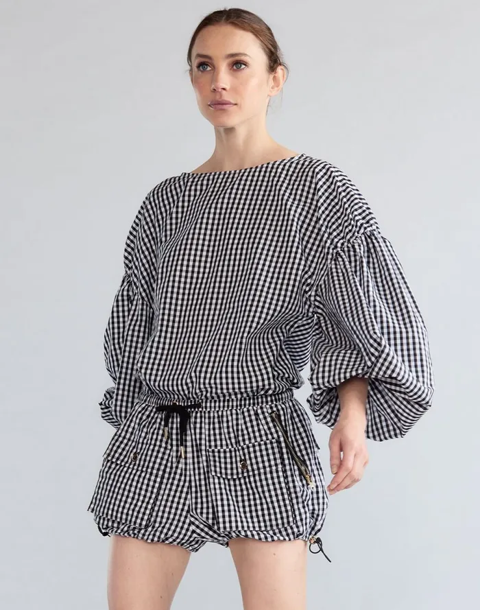 Women Cynthia Rowley Bottoms Geneva Gingham Cargo Shorts Bwgnh