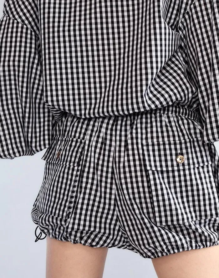 Women Cynthia Rowley Bottoms Geneva Gingham Cargo Shorts Bwgnh