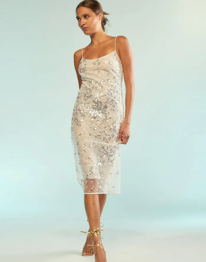 Women Cynthia Rowley Dresses Gisele Beaded Dress White Women Cynthia Rowley Dresses Gisele Beaded Dress White