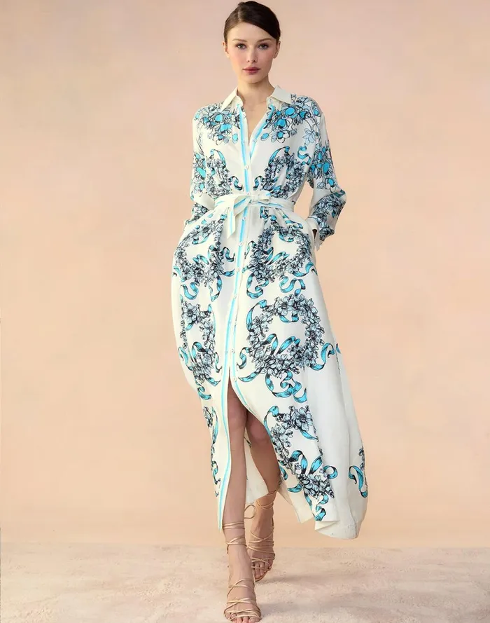 Women Cynthia Rowley Dresses Marseille Shirt Dress Wtblu Women Cynthia Rowley Dresses Marseille Shirt Dress Wtblu