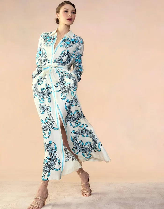 Women Cynthia Rowley Dresses Marseille Shirt Dress Wtblu Women Cynthia Rowley Dresses Marseille Shirt Dress Wtblu