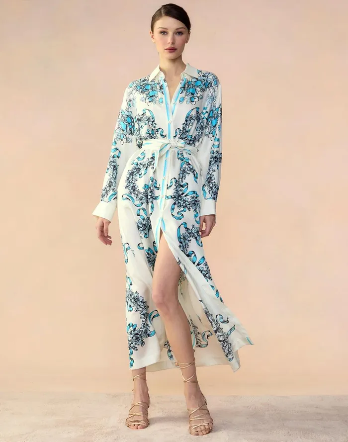 Women Cynthia Rowley Dresses Marseille Shirt Dress Wtblu Women Cynthia Rowley Dresses Marseille Shirt Dress Wtblu