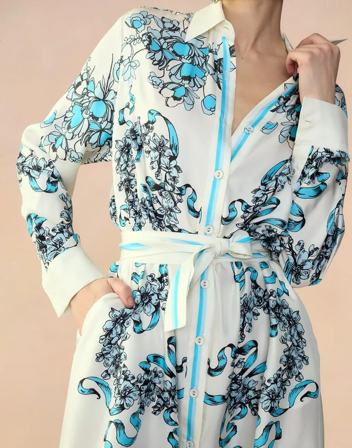Women Cynthia Rowley Dresses Marseille Shirt Dress Wtblu Women Cynthia Rowley Dresses Marseille Shirt Dress Wtblu
