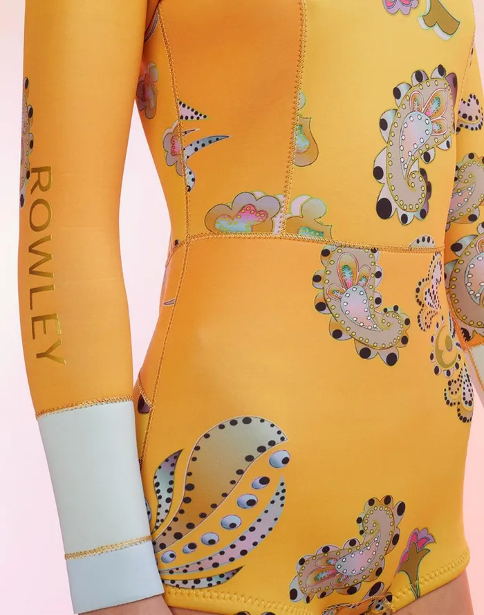 Women Cynthia Rowley Swim Sunrise Paisley Wetsuit Gldpsl