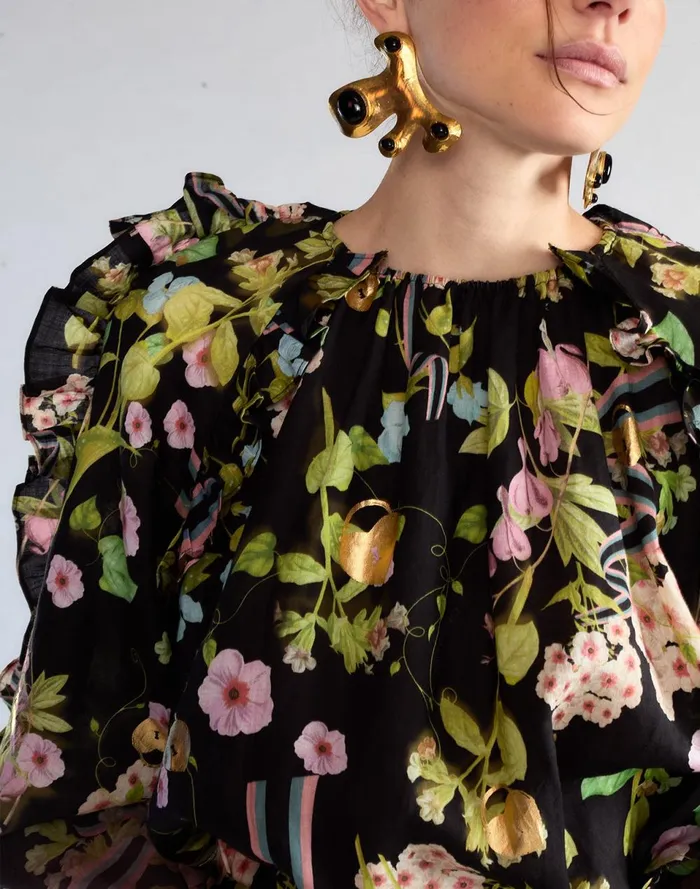 Women Cynthia Rowley Tops Dawn Blouse Black Women Cynthia Rowley Tops Dawn Blouse Black
