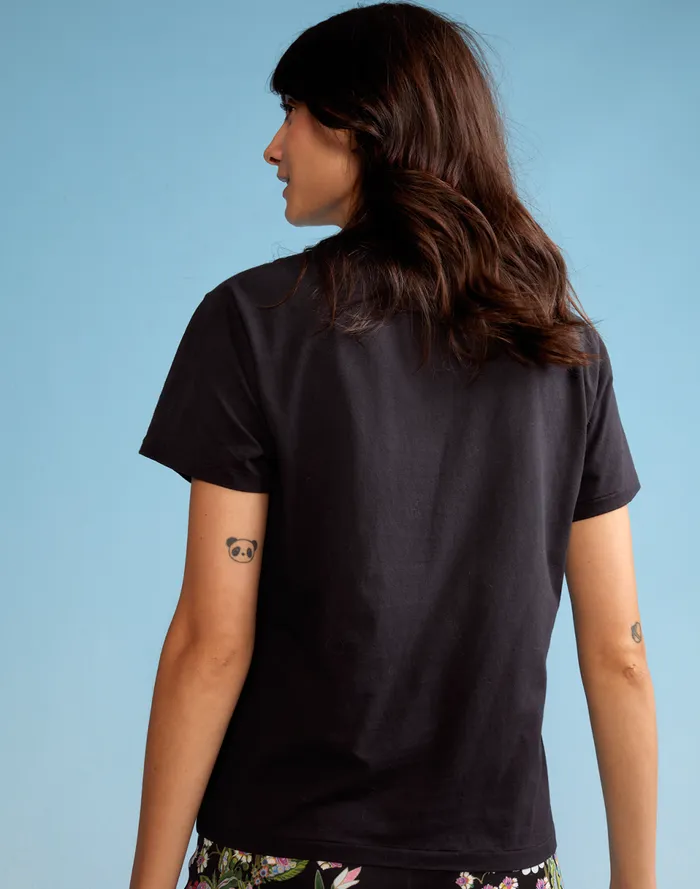 Women Cynthia Rowley Tops Distressed Tee Black Women Cynthia Rowley Tops Distressed Tee Black