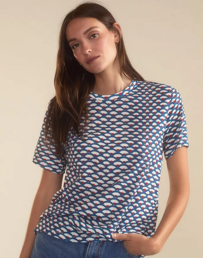Women Cynthia Rowley Tops Fanfare Tee Nvywht