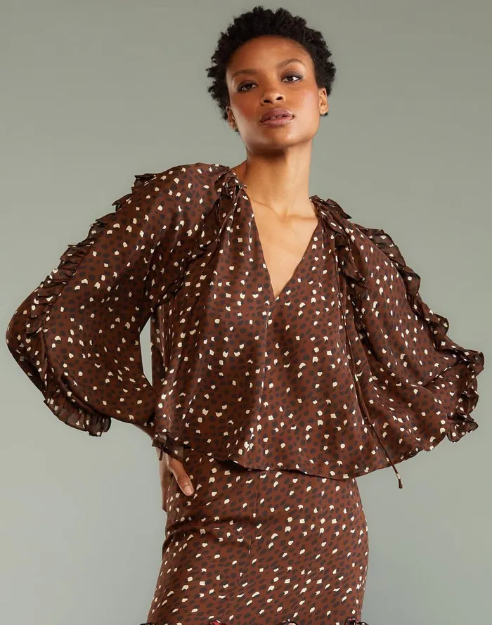 Women Cynthia Rowley Tops Pippa Silk Blouse Brblcr