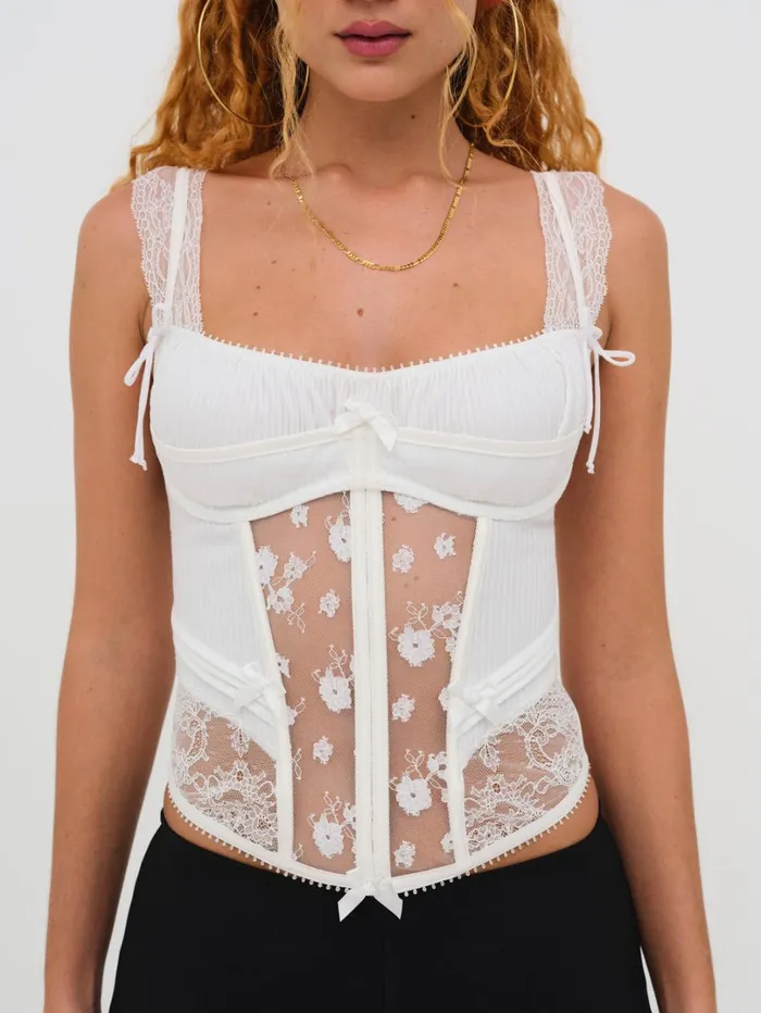 Women Dahlia Bustier White For Love and Lemons Lingerie Women Dahlia Bustier White For Love and Lemons Lingerie