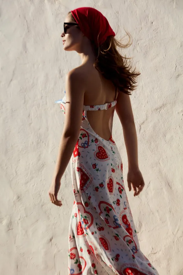 Women Daisy Mae Strapless Midi Dress White For Love and Lemons Dresses
