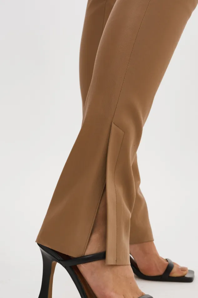 Women DAWN Stretch Leather Pants Sesame LAMARQUE Pants and Shorts