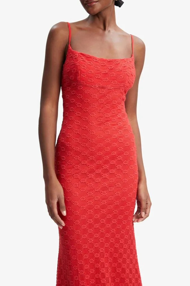 Women Day To Night Dresses Bardot Adoni Mesh Midi Dress In Fire Red Fire Red Women Day To Night Dresses Bardot Adoni Mesh Midi Dress In Fire Red Fire Red