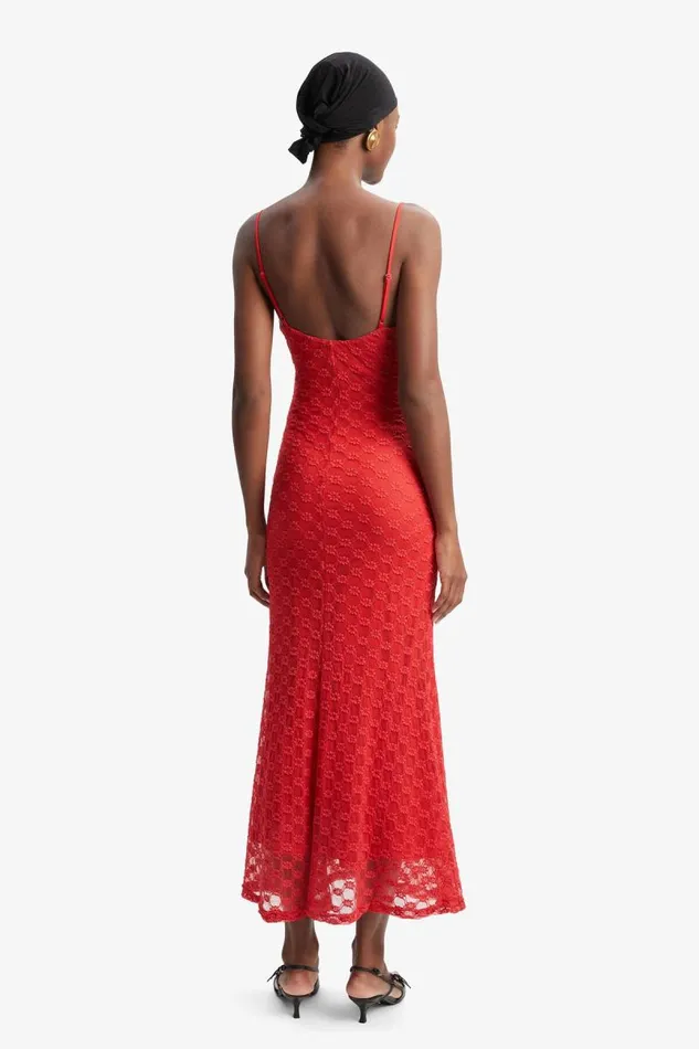 Women Day To Night Dresses Bardot Adoni Mesh Midi Dress In Fire Red Fire Red Women Day To Night Dresses Bardot Adoni Mesh Midi Dress In Fire Red Fire Red