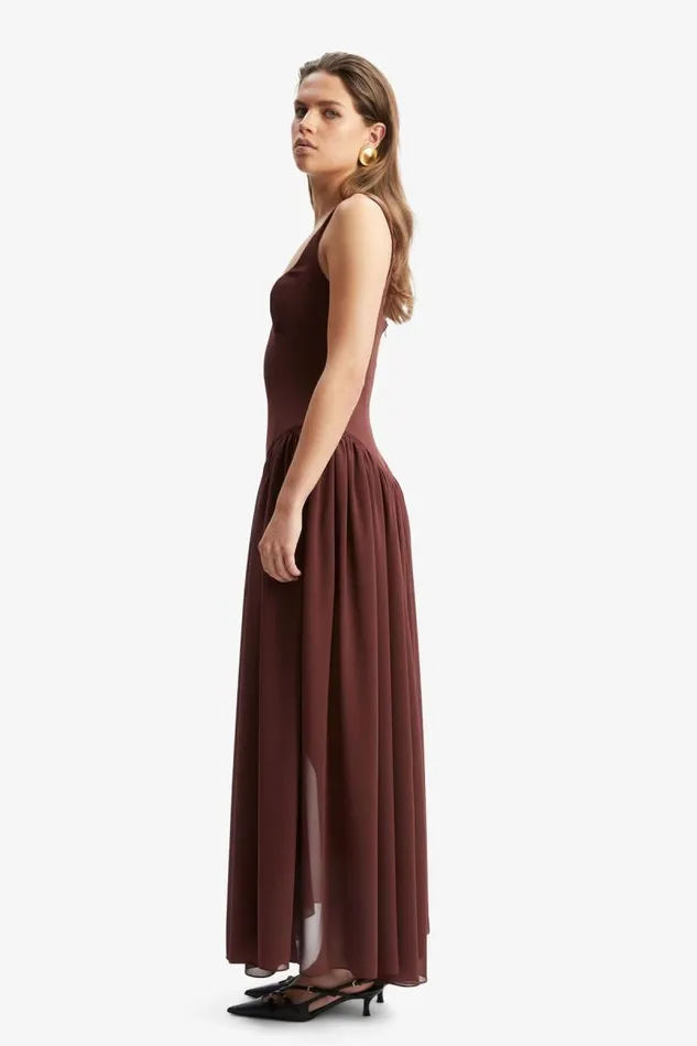 Women Day To Night Dresses Bardot Briann Maxi Dress In Chocolate Chocolate Women Day To Night Dresses Bardot Briann Maxi Dress In Chocolate Chocolate