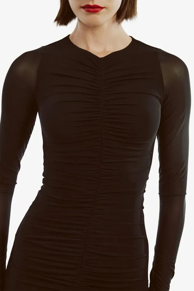 Women Day To Night Dresses Bardot Jaya Mesh Maxi Dress In Black Black