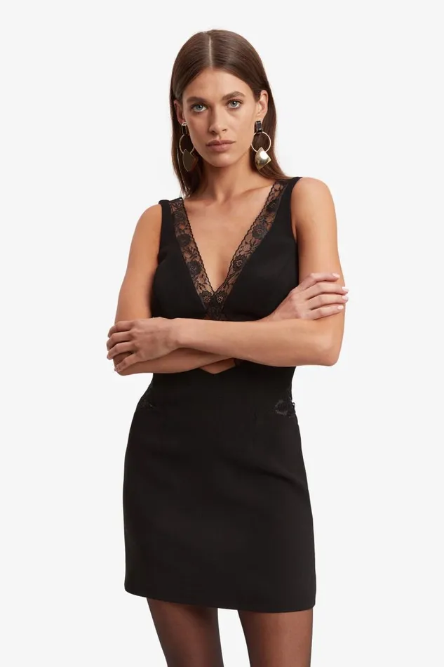 Women Day To Night Dresses Bardot Marzanna Lace Mini Dress In Black Black Women Day To Night Dresses Bardot Marzanna Lace Mini Dress In Black Black