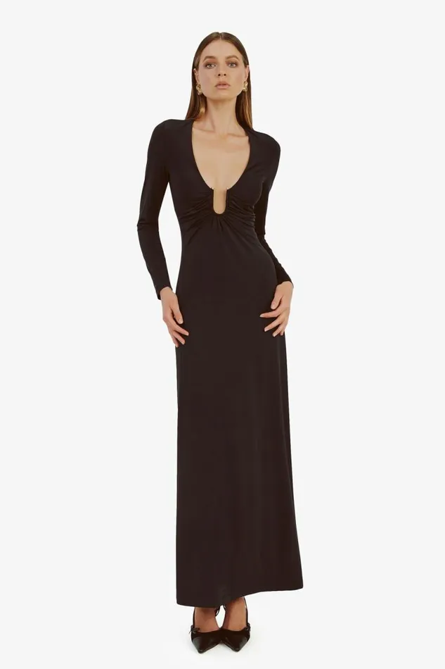 Women Day To Night Dresses Bardot Remmy Maxi Dress In Black Black