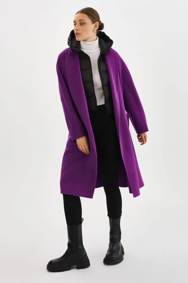 Women DELMA Quilted Nylon Dickey Black LAMARQUE Puffers