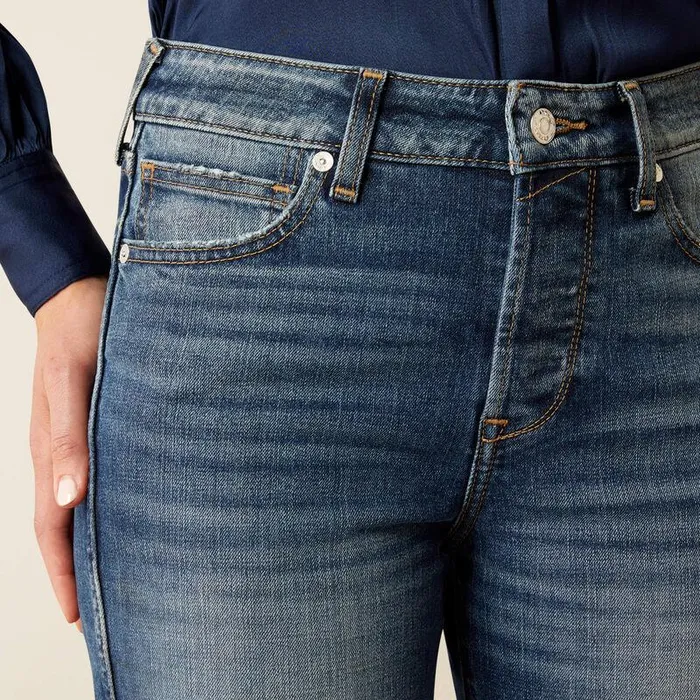 Women Denim Ariat High Rise Bridle Slim Straight Leg Jeans Seattle