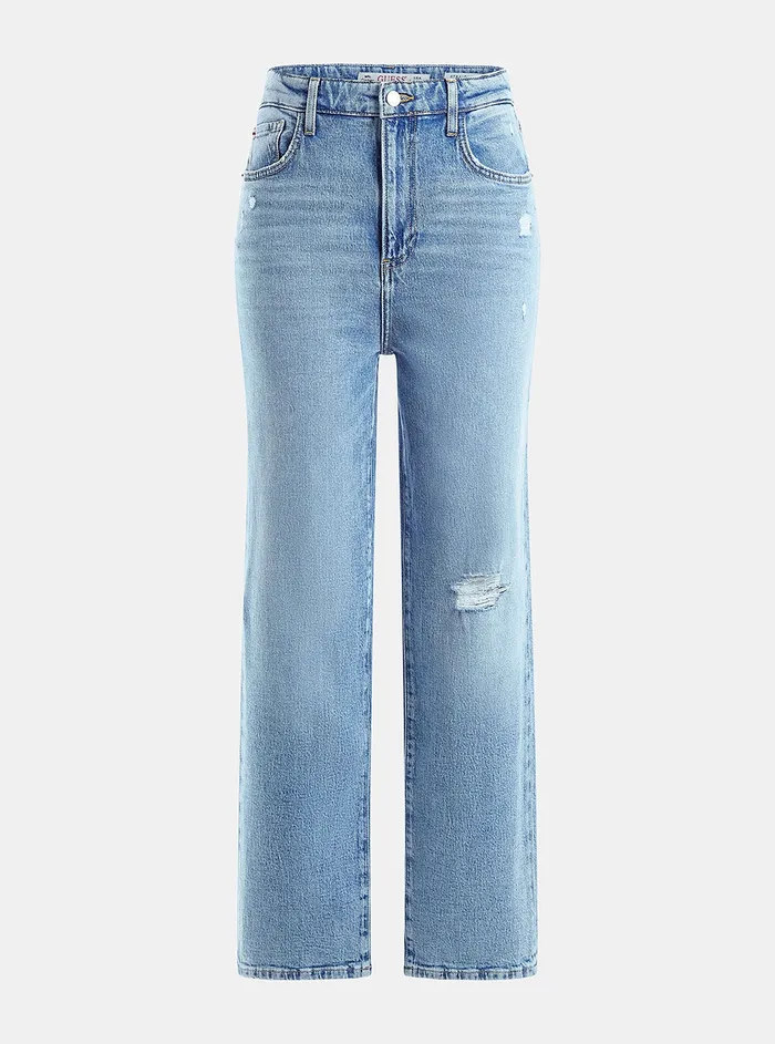 Women Denim GUESS Eco Highrise Melrose Wide Leg Denim Jeans In Target Blue Wash